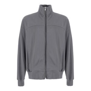 Rick Owens Men Zipfront Jogger With Zip Closure And Logo Gray Unisex